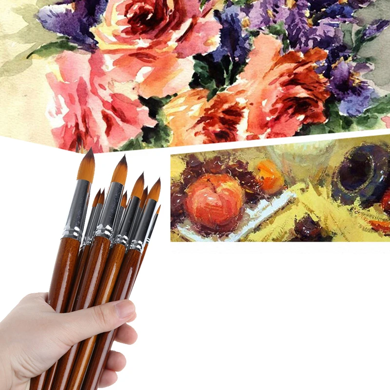 13 шт набор кистей для рисования художника нейлоновые волосы акварельные