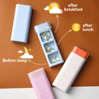 Мини-чехол с 3 отделениями, контейнер для таблеток, портативный органайзер для лекарств, витаминов, для деловых поездок, путешествий