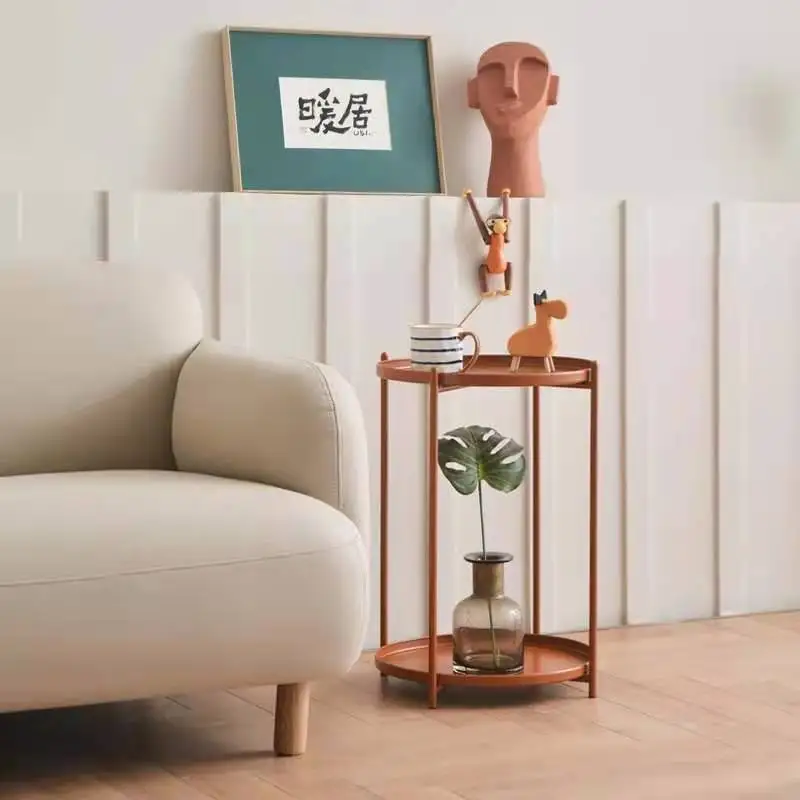

Стильный чайный столик Louis Fashion, простой Диванный круговой мини-столик для гостиной с железным рисунком