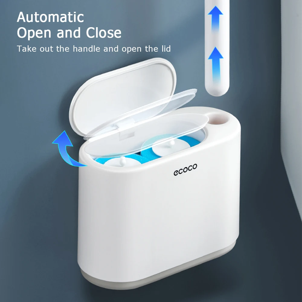 disposable bathroom toilet brush with cleaning replacement brushes head wall mounted cleaner tool bathroom accessories free global shipping