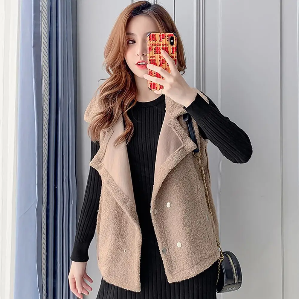 Высококачественный меховой жилет пальто из искусственного меха теплое Женское