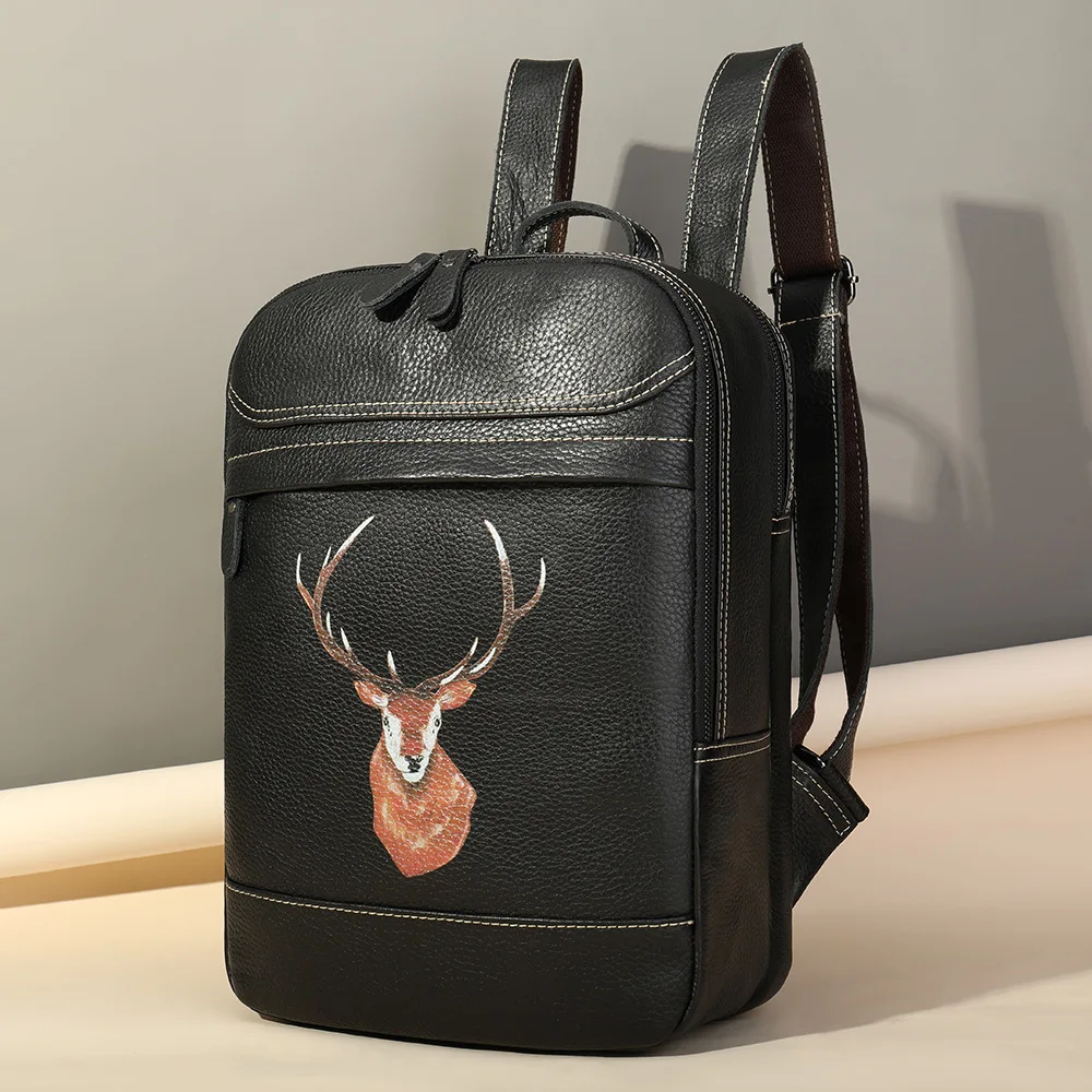 Рюкзак Modoker женский из коровьей кожи модный Прочный Повседневный для книг с