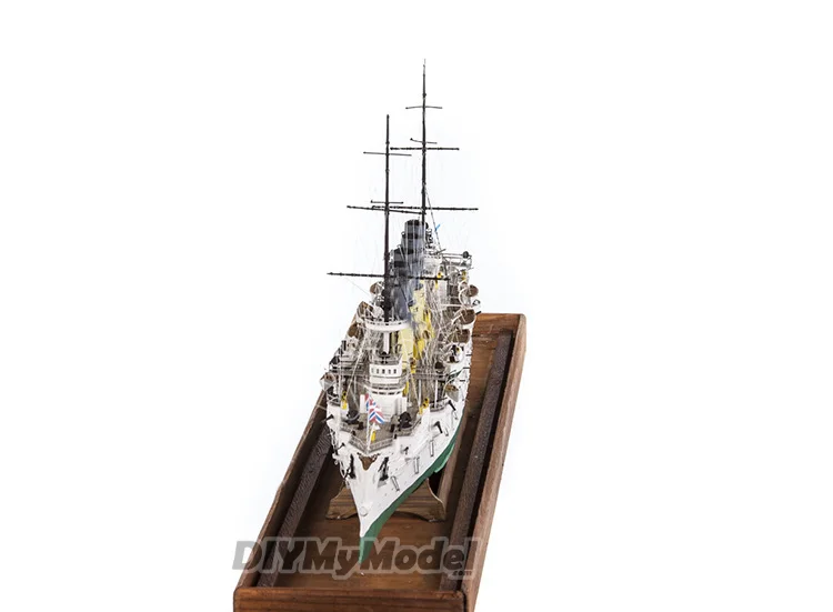 DIYMyModeI-rompecabezas de juguete hecho a mano, cruiser protector, bricolaje, artesanal, bricolaje, 1:200, regalo, utillaje de pel&iacute;cula, Rusia, Varyag-3