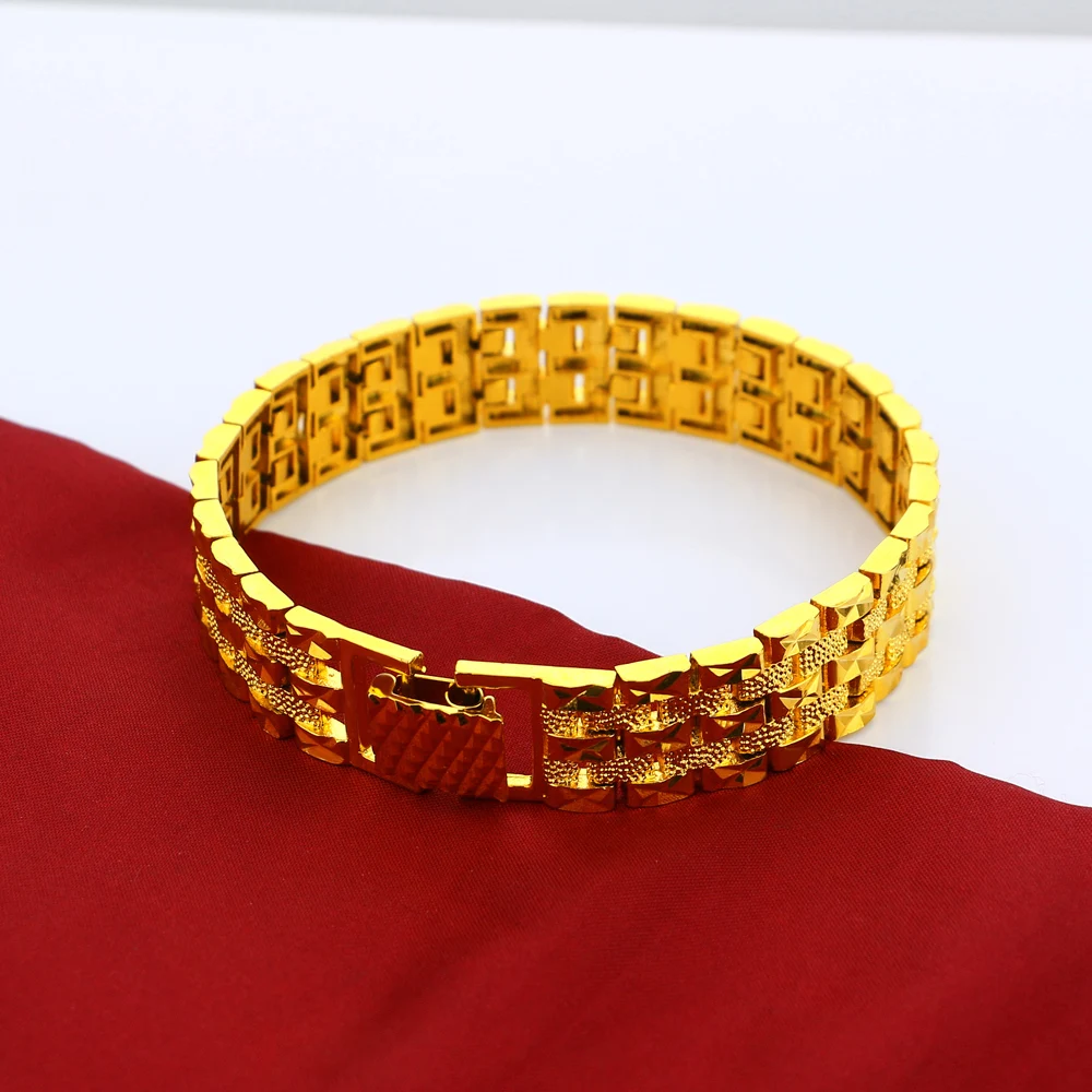 Благородный поверхность с покрытыем цвета чистого 24 каратного золота Браслет