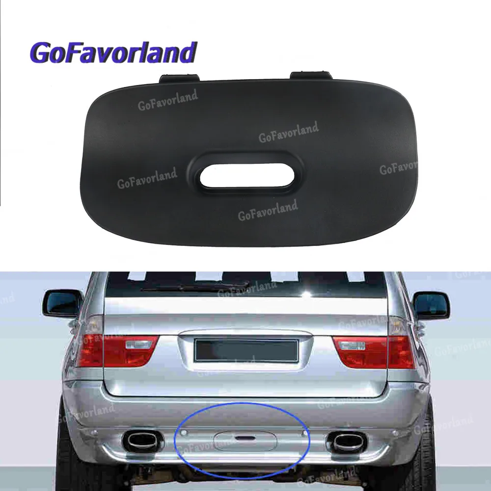 Черный Задний бампер Фаркоп накладка щиток Прицеп Сцепка крепление с отверстием