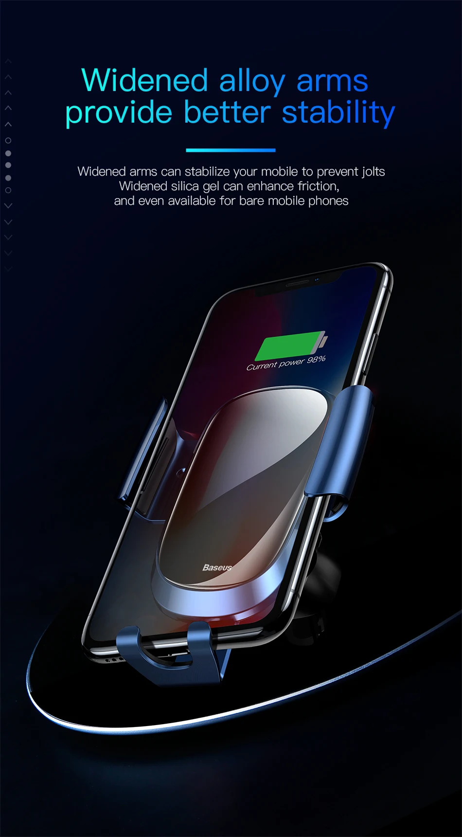 Автомобильный держатель для телефона Baseus для iPhone, samsung, держатель для мобильного телефона, подставка, металлический, Гравитационный, с вентиляционным отверстием, gps, держатель для сотового телефона в автомобиле