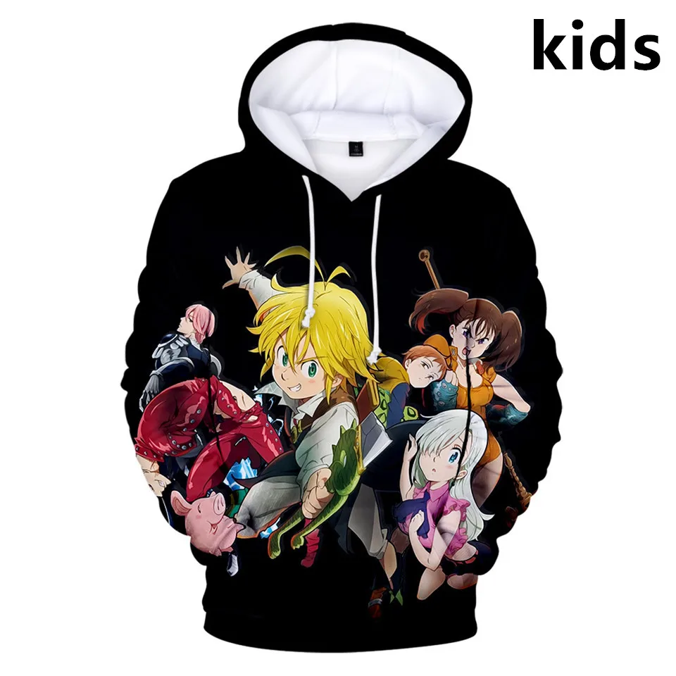 

2 to 14 Years The Seven Deadly Sins Clothing Children Kids Boys Girls Hoodie Nanatsu No Taizai Sweatshirt hoodies 3D print