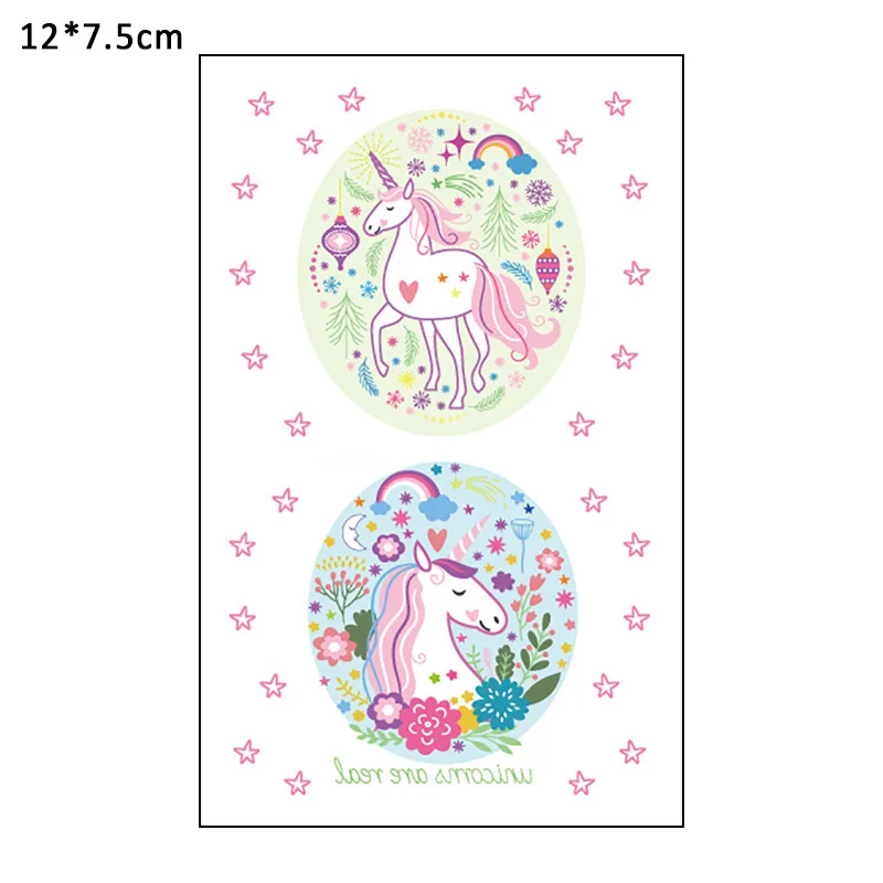 1 шт. водостойкая тату-наклейка в виде единорога | Дом и сад