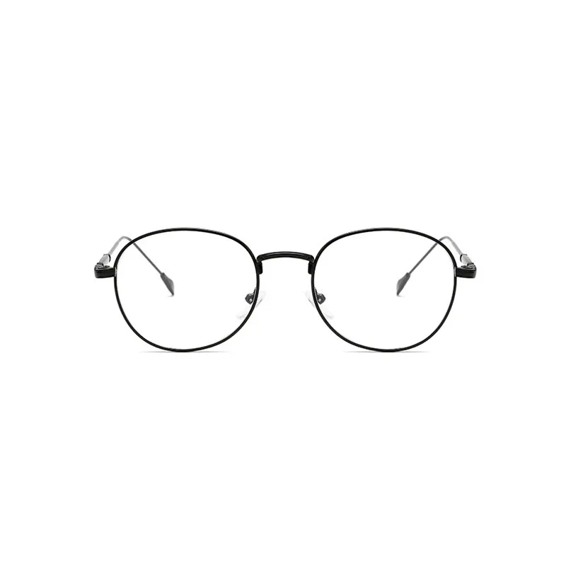 IBOODE Новые Модные оптические очки новые металлические плоские зеркальные оправа для очков унисекс металлическая оправа Ретро литературные овальные очки