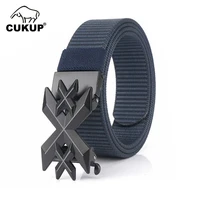 cukup 2022 mens good quality nylon canvas belts unique design xxx letters alloy buckle accessories for men 3 5cm width cbck248