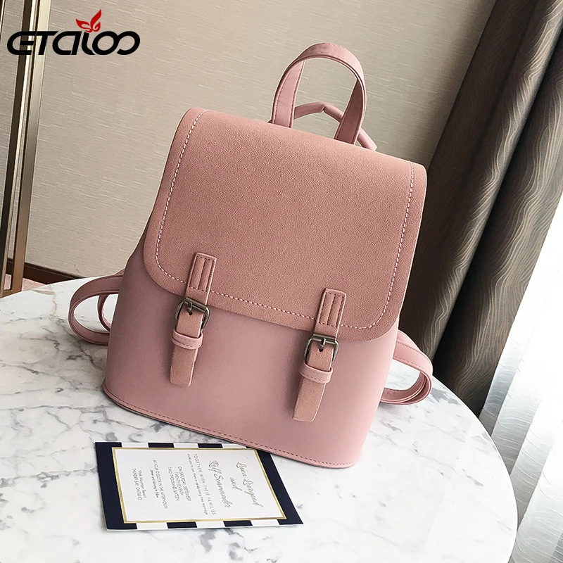 Винтажный рюкзак женский брендовый кожаный Большая вместительная школьная