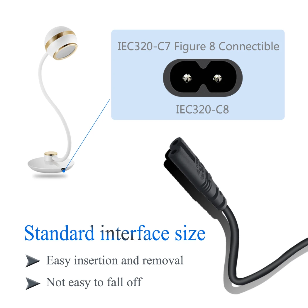 JORINDO 0.6M/1.96FT IEC320 AC cable C7 2 hole socker to C14 3 pin pulg power cord Used for PUD/UPSF Server | Электроника