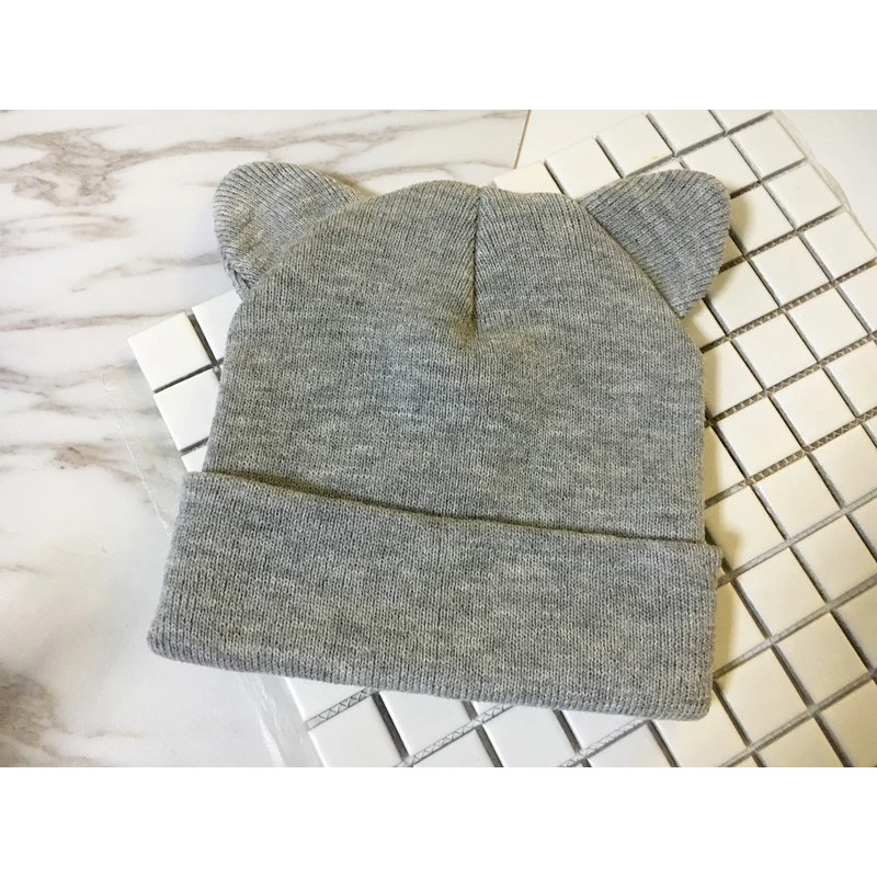 Новая вязаная шапка для бега с кошачьими ушками милая забавная зимняя спортивная