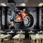 Пользовательские 3D настенные фрески обои мотоцикл сломанная стена Личность Ретро Бар KTV Ресторан фото постер Декор настенная живопись