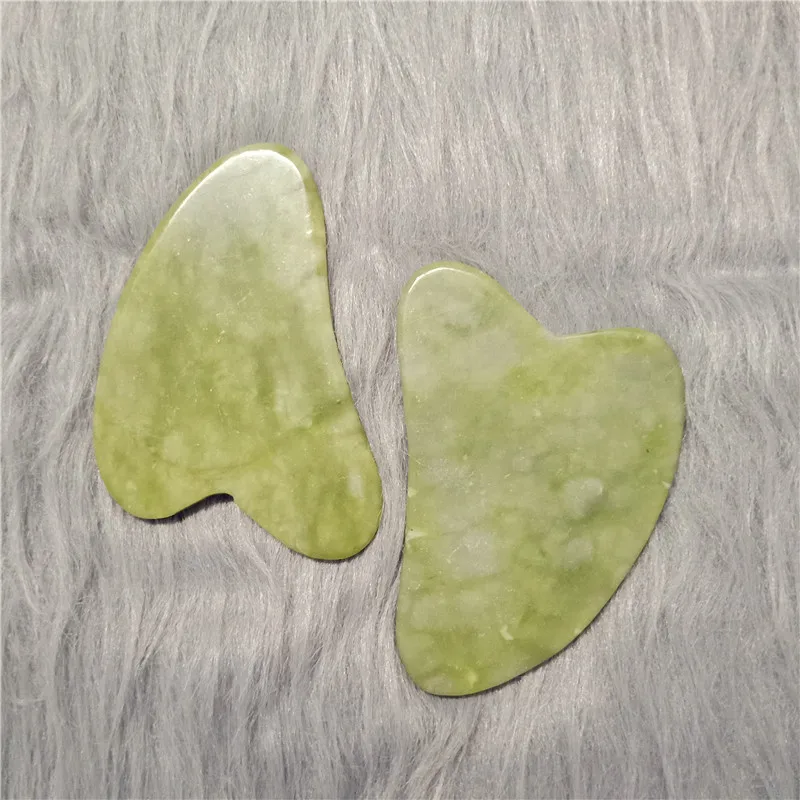 

Natural Jade Gua Sha Scraper Board Massage Rose Quartz Jade Guasha Stone for Face Neck Skin Lifting Wrinkle Remover Beauty Care