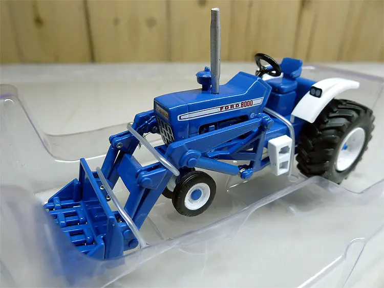 SC 1:64 ZJD 1835 Ford 8000 узкий фронтальный w погрузчик трактор сплав металла литые модели автомобилей игрушечные