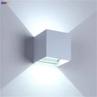 IP65 водонепроницаемый уличный светильник белыйчерный алюминиевый светодиодный настенный светильник Простой настенный светильник спальня ванная комната зеркало свет аппликация Murale