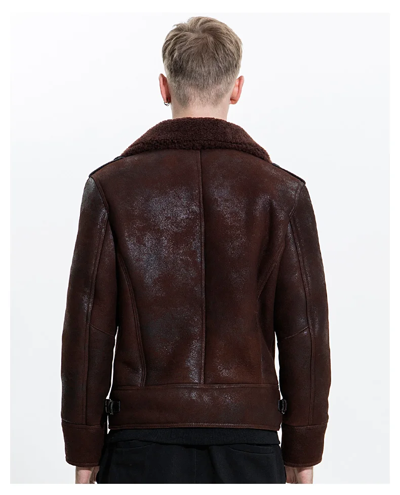 2021 Модные мужские b3 ВВС Пилот пальто из натуральной овечьей кожи Дубленки шерсть