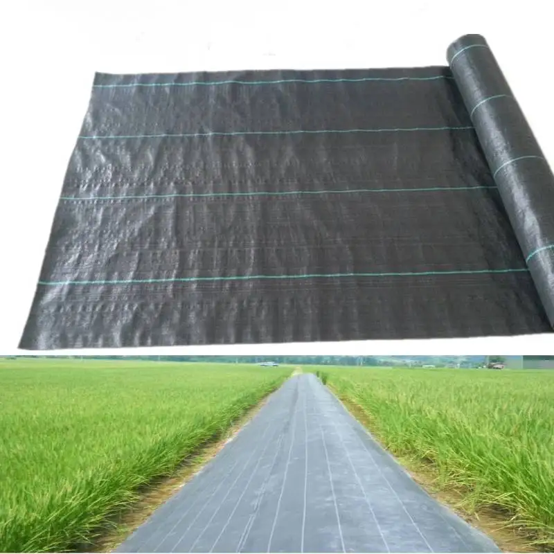 

Ground Cloth Cover Heavy Duty Lined Weed Control Fabric Garden Yard Landscaping Ground Cover Membrane 1m *10m