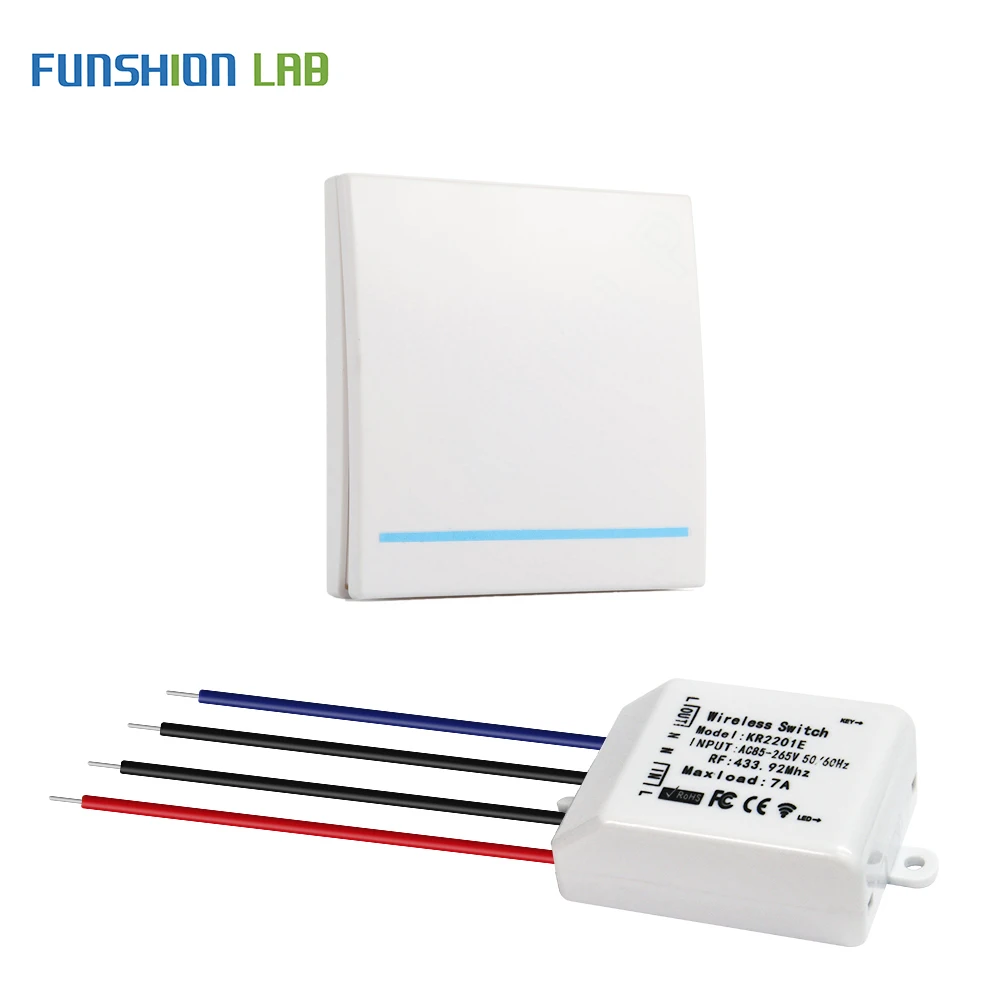 FUNSHION AC 220V 1 CH настенная панель беспроводной пульт дистанционного управления