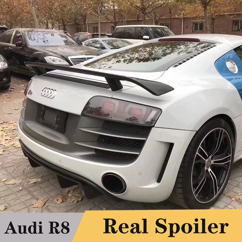 Спойлер для крыльев багажника из углеродного волокна Audi R8 GT V8 V10 2008 2015|Спойлеры и