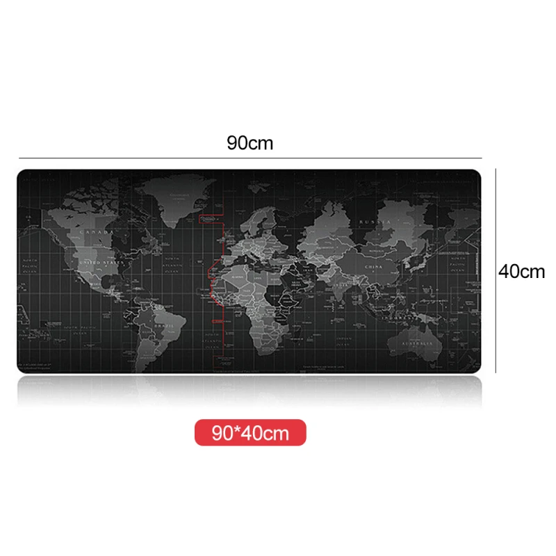 

Keyboard Pad Oversized Mouse Pad Non-Slip Mice Pad World Map MousePad For Desktop Laptop Computer PC Gaming Mause Mat 90x40cm