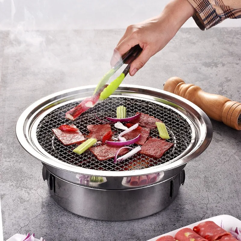 AISONG Barbecue Coreen Stove Stainless Steel Kamado Grill Japanese BBQ Barbacoa Portable Grill Accessorie Bbq Charcoal churrasco