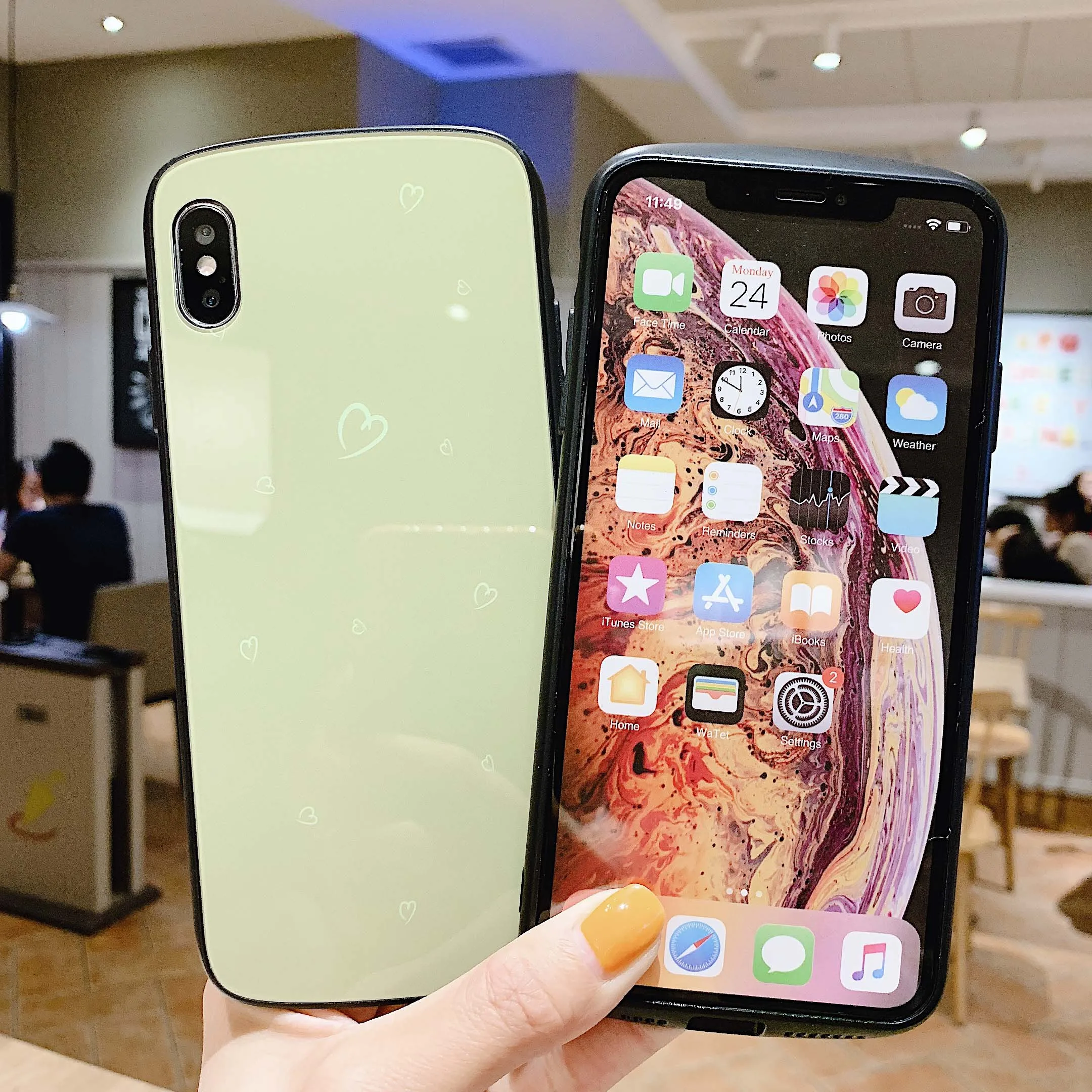 Чехол для телефона из закаленного стекла Love Heart Apple iPhone X XR 11 Pro XS Max 8 7 6S 6 Plus жесткий