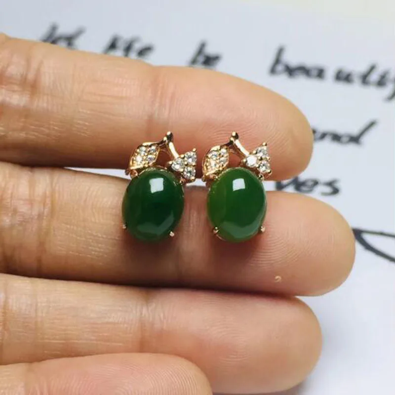 Настоящий Сертифицированный натуральный Хотан яшма 925 пробы серебро ювелирные