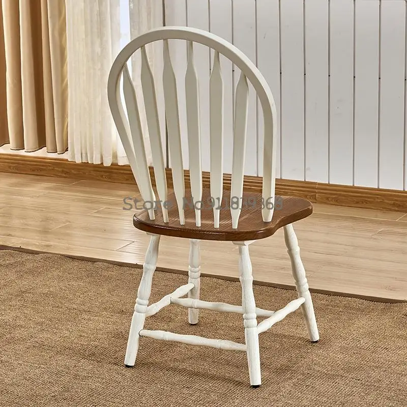 Обеденный стул из массива дерева Американский спинка для отдыха кафе