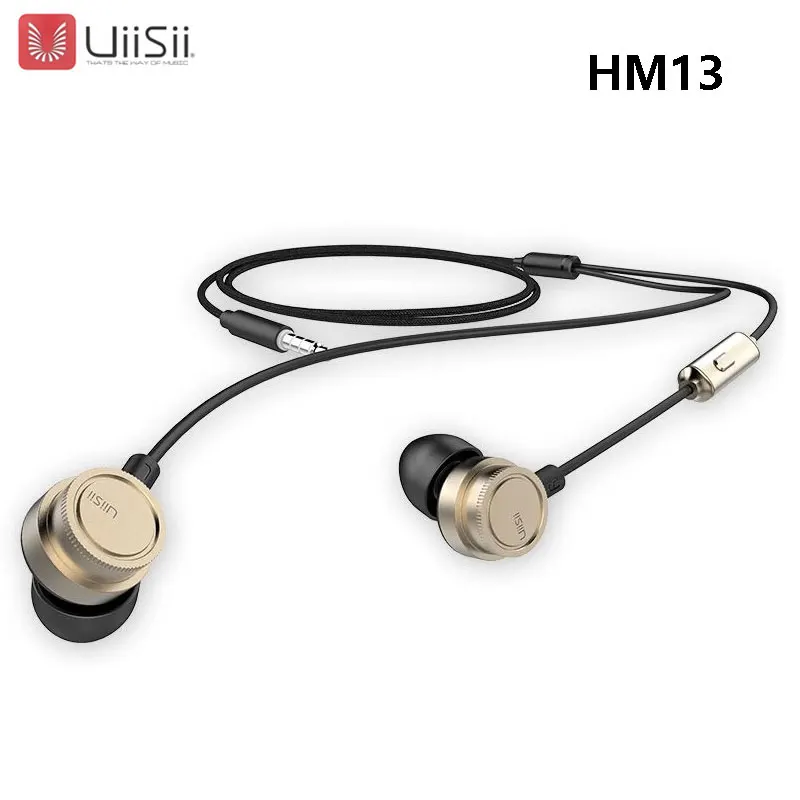 

UiiSii HM13 Wired Noise Cancelling Dynamic Heavy Bass Music Metal In-ear with Mic Earphone for iphone huawei Android IOS