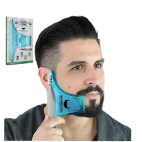 portable men mustache comb beard brush shaping styling template salon beard shaving tools barber hair accessories