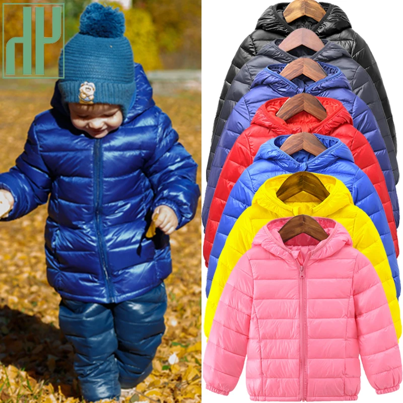 HH детские пуховики на осень и зиму для девочек яркие цвета теплые пуховые пальто