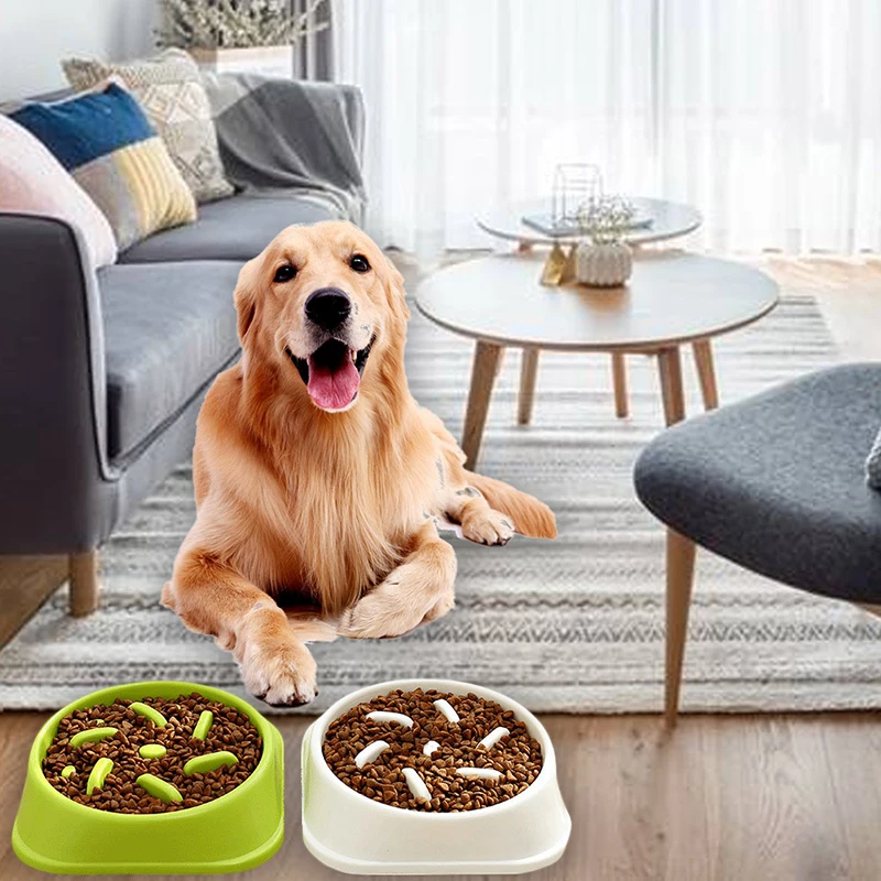 

Pet Dog Slow Feeding Bowl Puppy Cat Food Water Bowls Pet Slow Down Feeder Dog Eating Dish Prevent Obesity Pet Feeding Supplies