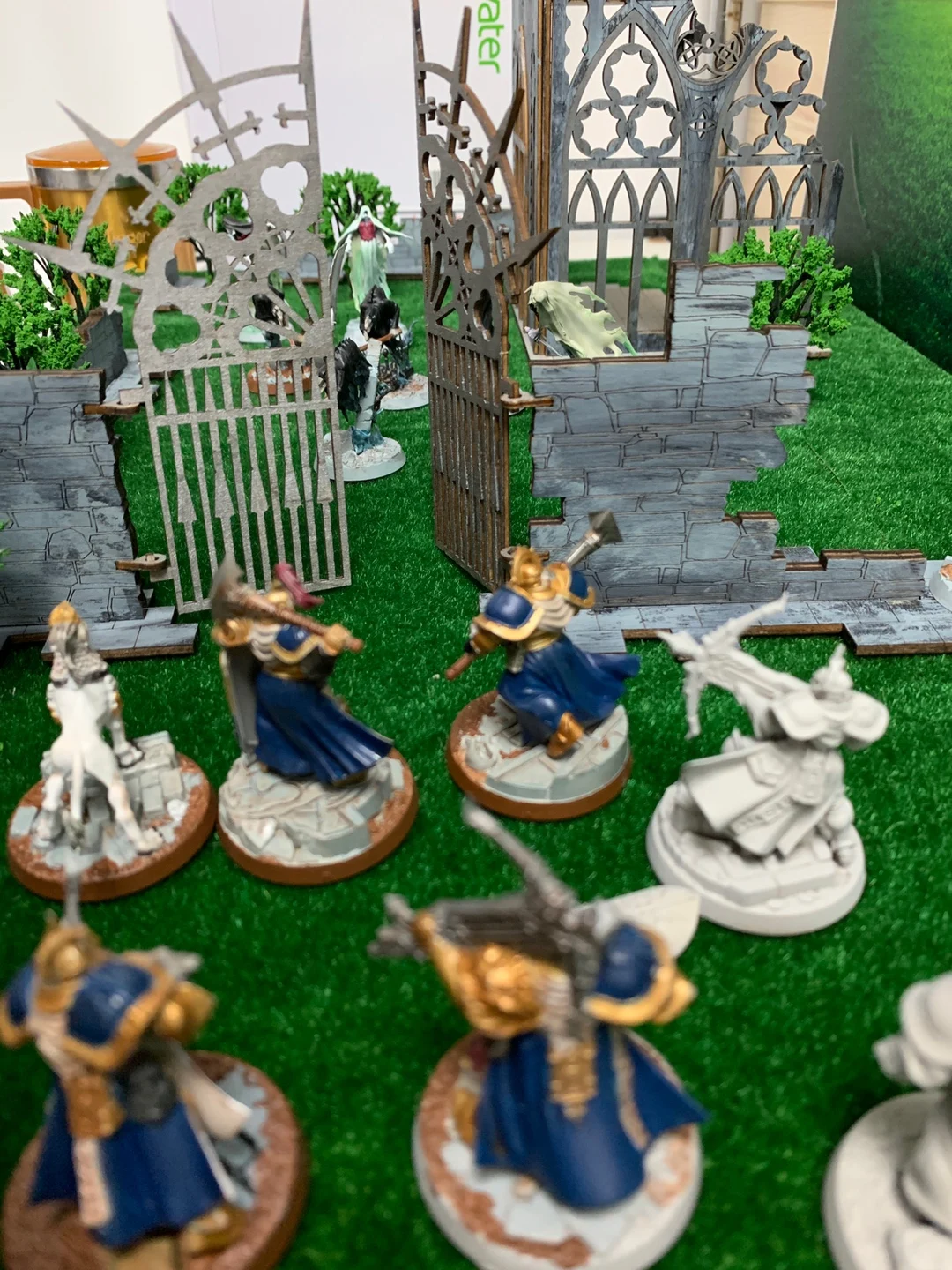 TRPG игры DND деревянная сцена Готический стиль руины кладбище Неокрашенный 28 мм