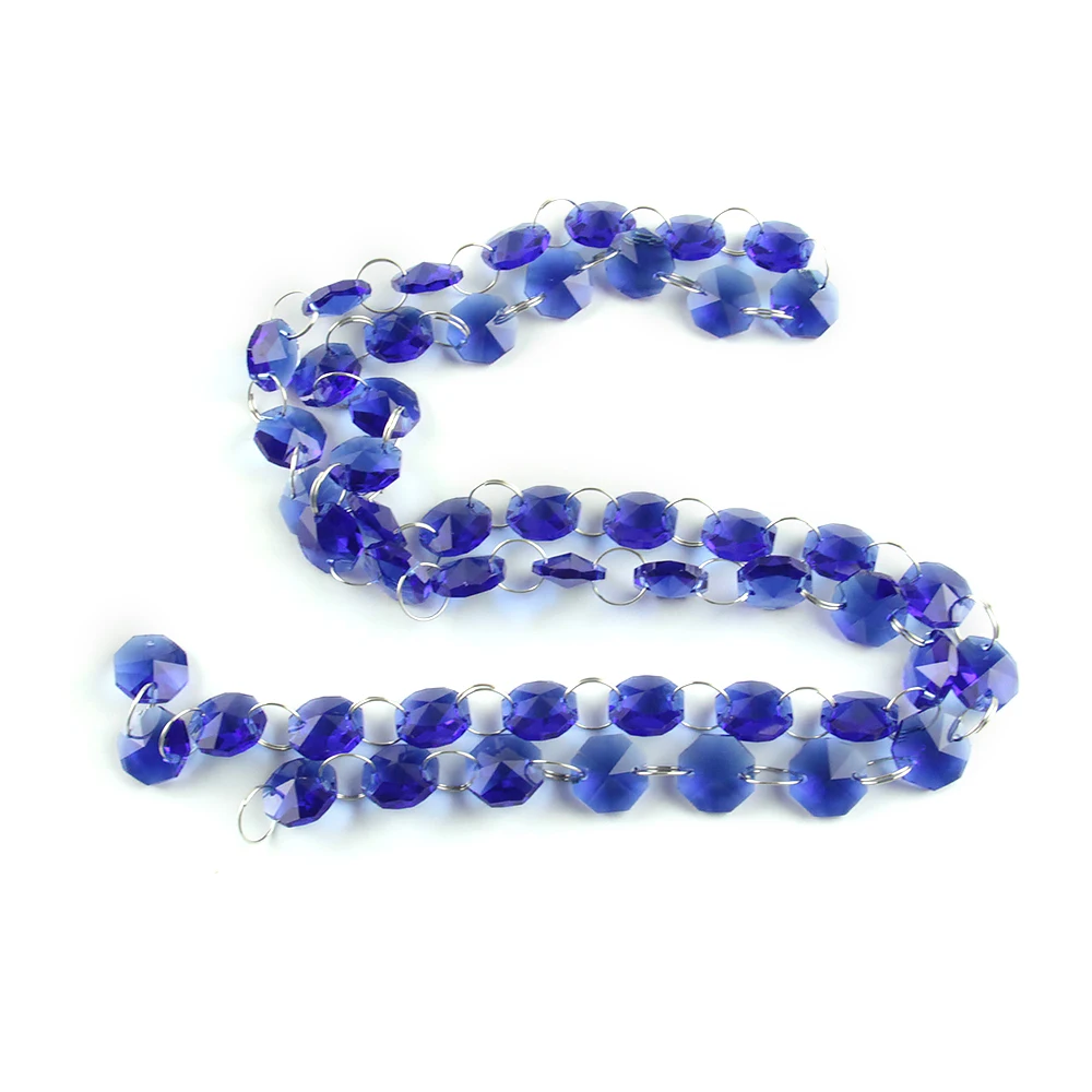 1/5/10 метров темно синего цвета с украшением в виде кристаллов Стекло пряди для