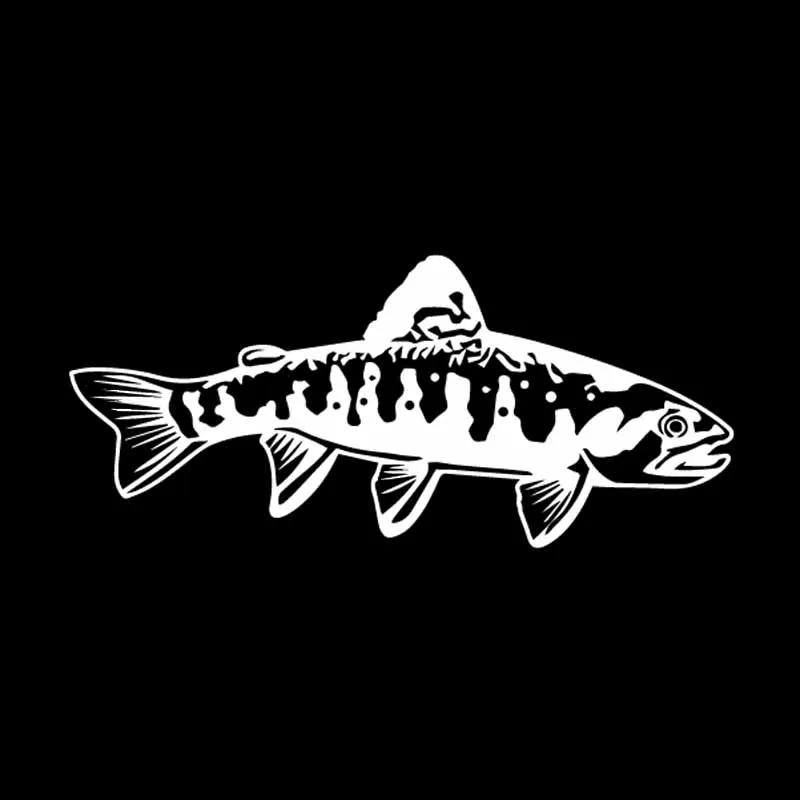 Aliauto Creative Car Sticker Personalized Trout Fly Fishing Vinyl Graphic Accessories PVC Decal for Logan Peugeot 208 16cm*7cm | Автомобили