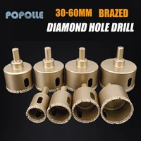 30 60mm brazed diamond drill bit used for ceramic tile marble glass reaming drill bit diamond coated power tool hole opener