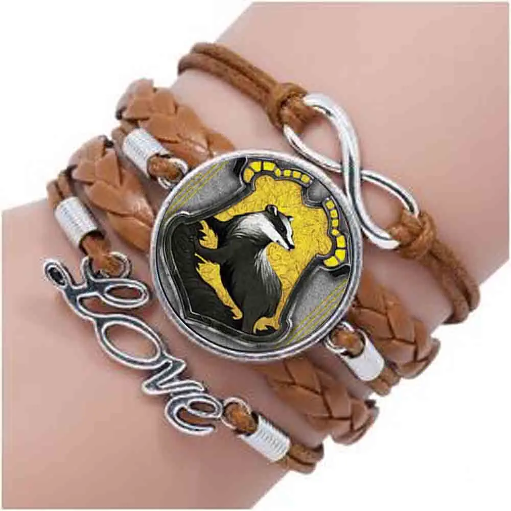 

2021 Hot Fashion Hufflepuff House Crest Long Bracelet Rowena Ravenclaw Bracelets Collana Vintage