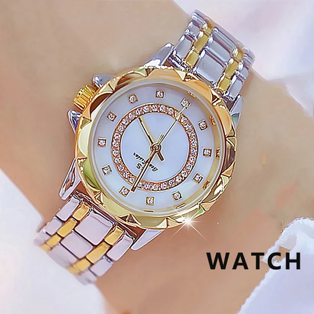 silver gold Diamond Women Luxury Brand Watch Rhinestone Elegant Ladies Watches Gold Clock Wrist Watches For Women relogio feminino - Цвет: silver gold