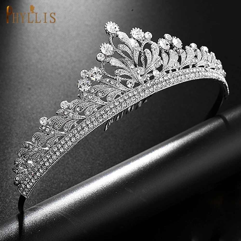 

PHYLLIS A21 Luxury Bilng Bing Wedding Tiaras Bridal Crowns Wedding Hair Accessories Round Headdress Headband for Wedding Baby