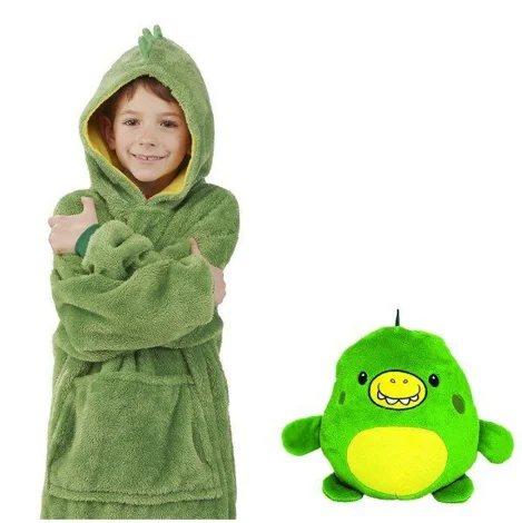 

Pets Hoodie Dinosaur Hooded Sweatshirt Warm Winter Hooded Coats Bathrobe Fleece Pullover Children Christmas Gift
