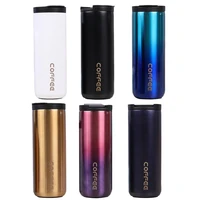 550ml coffee cup hot cup travel coffee mug water cup insulated airless bottle straight mouth cup creative airless portable cup