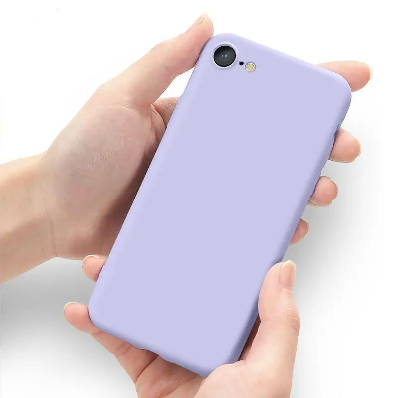 

1 шт. 4,7 ''жидкий силиконовый чехол для мобильного телефона для iPhone 7 8 прочный армированный чехол для телефона мобильный телефон задняя крышк...