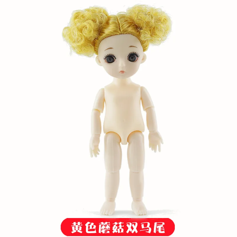HSSMW 16 см BJD куклы 13 совместный подвижный 1/12 куклы-принцессы игрушки макияж одеваются голый обнаженный милый ребенок кукла игрушка для детей Подарки - Цвет: HSSMW