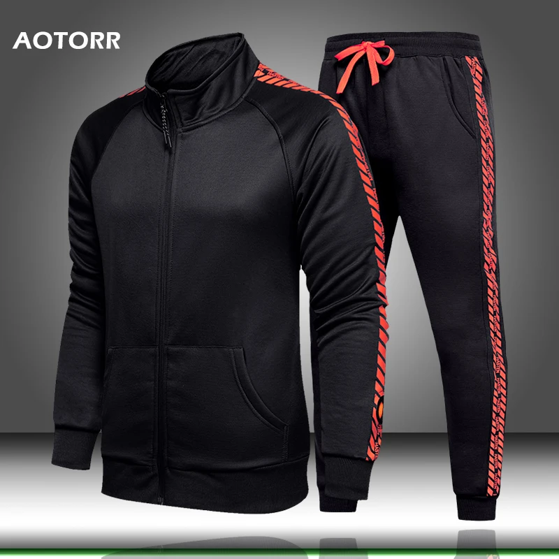 Новый мужской спортивный костюм с длинным рукавом из двух предметов: куртка на