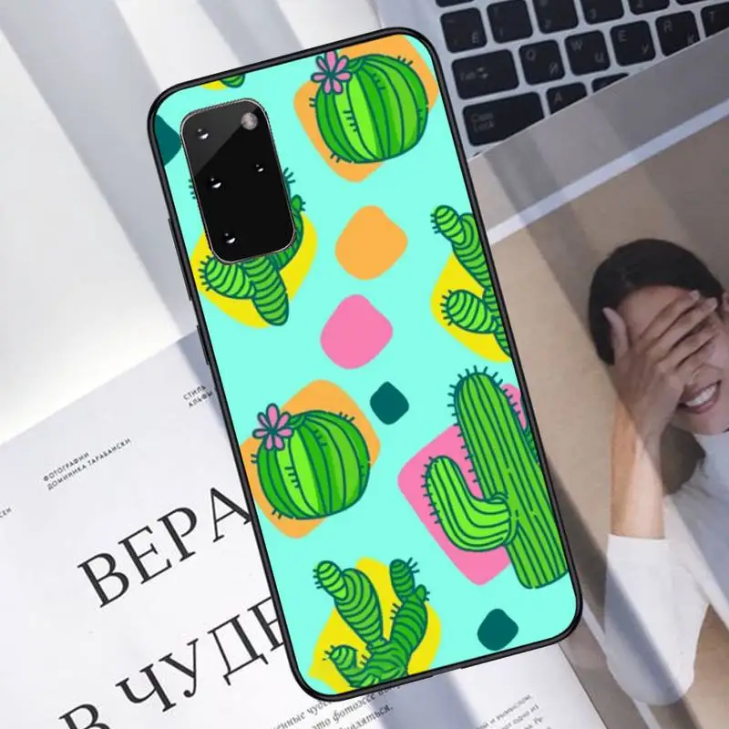 

Cartoon cactus Phone Case For Samsung galaxy S 7 8 9 10 20 edge A 6 10 20 30 50 51 70 note 10 plus