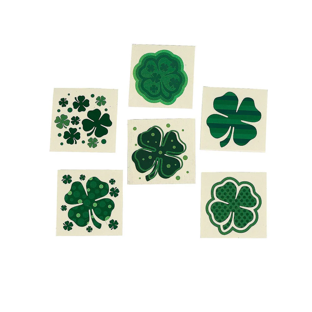 

2 Set St. Patricks Day Sticker Beautiful Decor Facial Sticker for Festival Party (72pcs A Set)