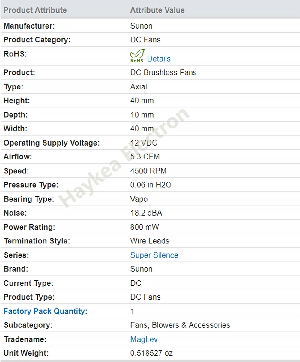Для Охлаждения Sunon HA40101V4-0000-c99 4010 40 мм 4 см 40*40*10 Вентилятор охлаждения 12V 0,8 W 0.06A 3 ПИН-кода 2 pin Поддержка по изображениям HA40101V4