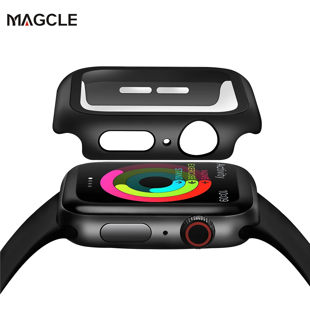 360 Полное покрытие закаленное стекло для Apple Watch 44 мм 38 42 40 Series6 5 4 3 2 изогнутая